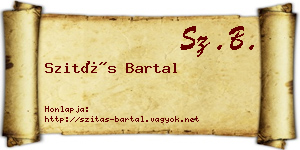 Szitás Bartal névjegykártya